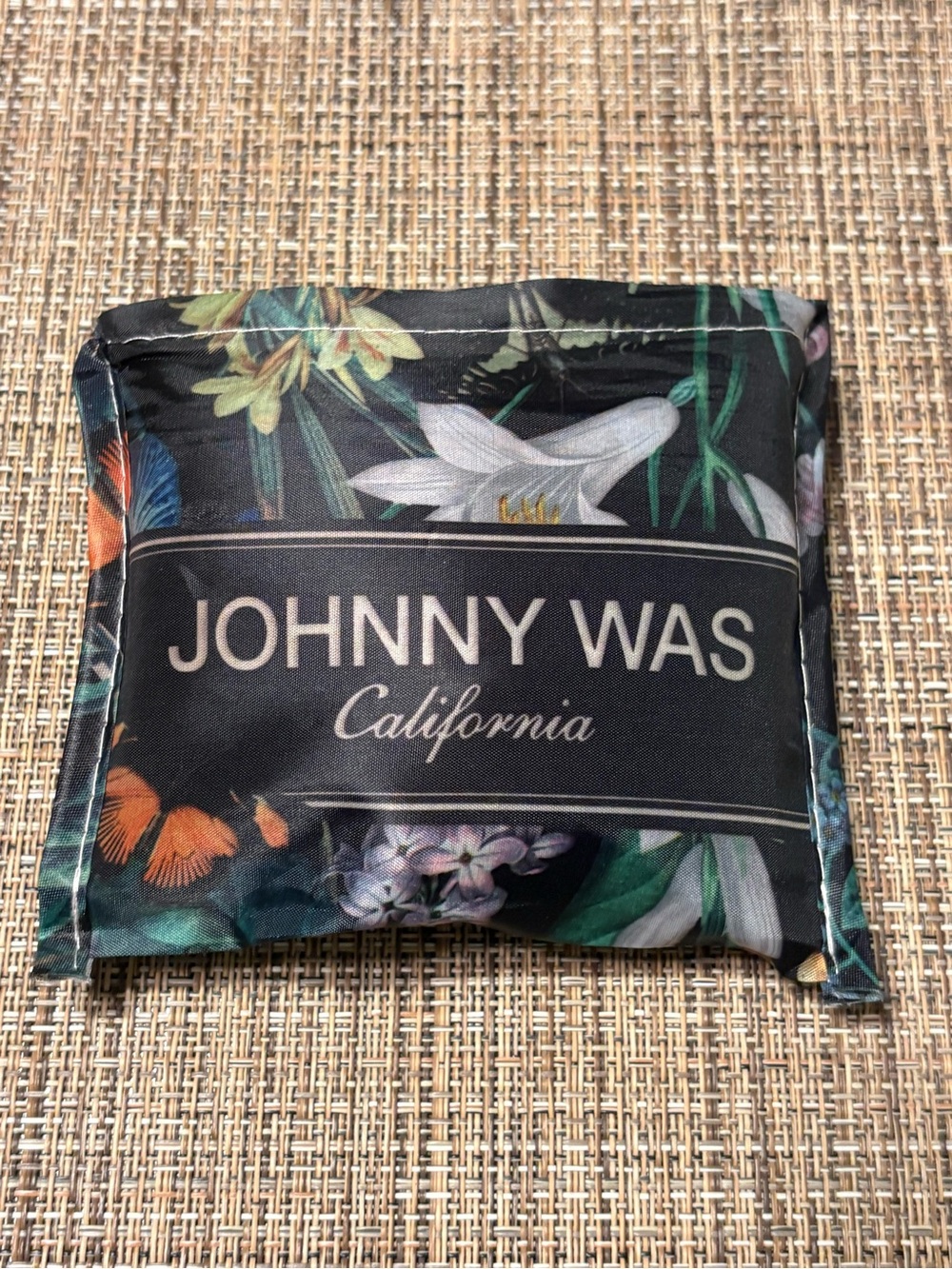 Johnny Was NWT Boho Butterfly Floral Foldable Reusable Tote Bag